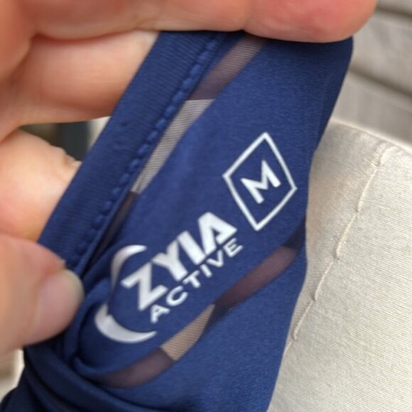 ZYIA Havana Tank Top Sheer Striped Navy Size M - Picture 8 of 8